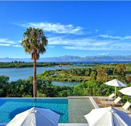 8 Bedroom villa with pool & seaview, near Acharavi, sleeps 16-18